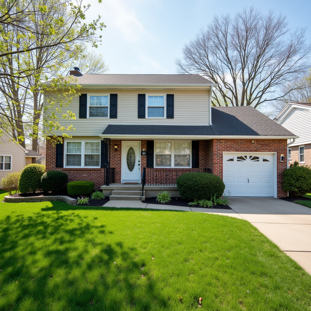 Single-family home exterior in a Camden County New Jersey neighborhood